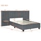 preview thumbnail 51 of 64, Upholstered Platform Bed with Soft Oversized Headboard and Storage Shelves