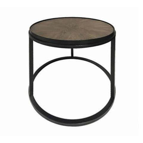 Rialto Gunmetal and Weathered Elm End Table