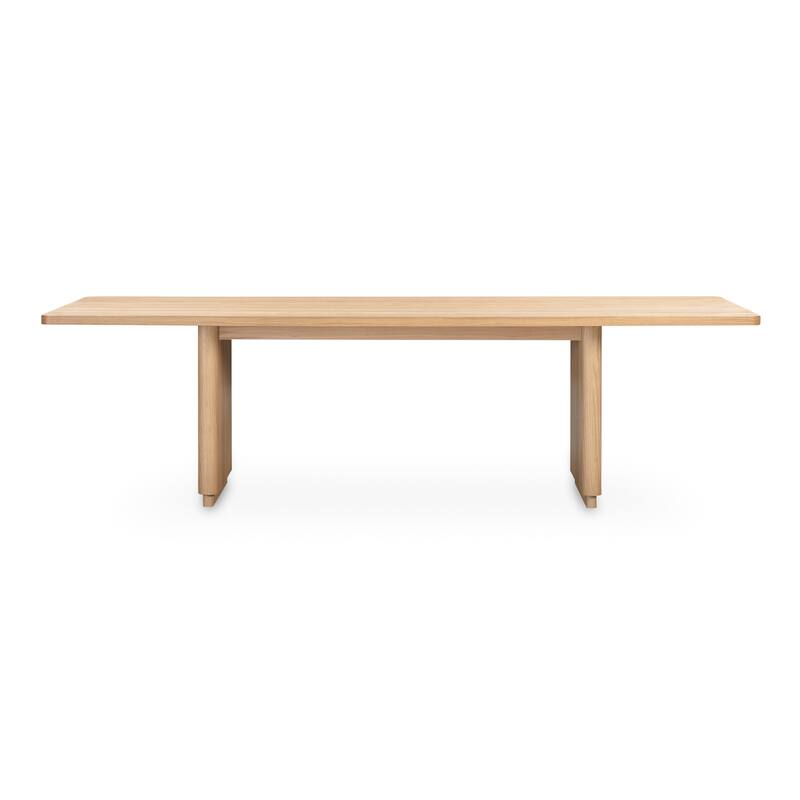 NADAAL STUDIOS Odette Small Dining Table for 6, Rectangular Oak Veneer Top, Scandinavian Style, Brown