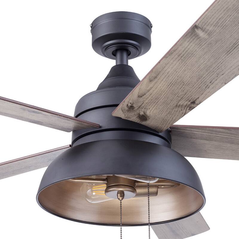 52" Prominence Home Brightondale Indoor/Outdoor Industrial Farmhouse Ceiling Fan, Damp Rated