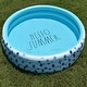 preview thumbnail 3 of 3, Rae Dunn: Hello Summer Aqua Poka Dots -46" Mini Pool, CocoNut Float, Outdoor Inflatable Water Kiddie Pool, Kids Ages 5+ - Multi