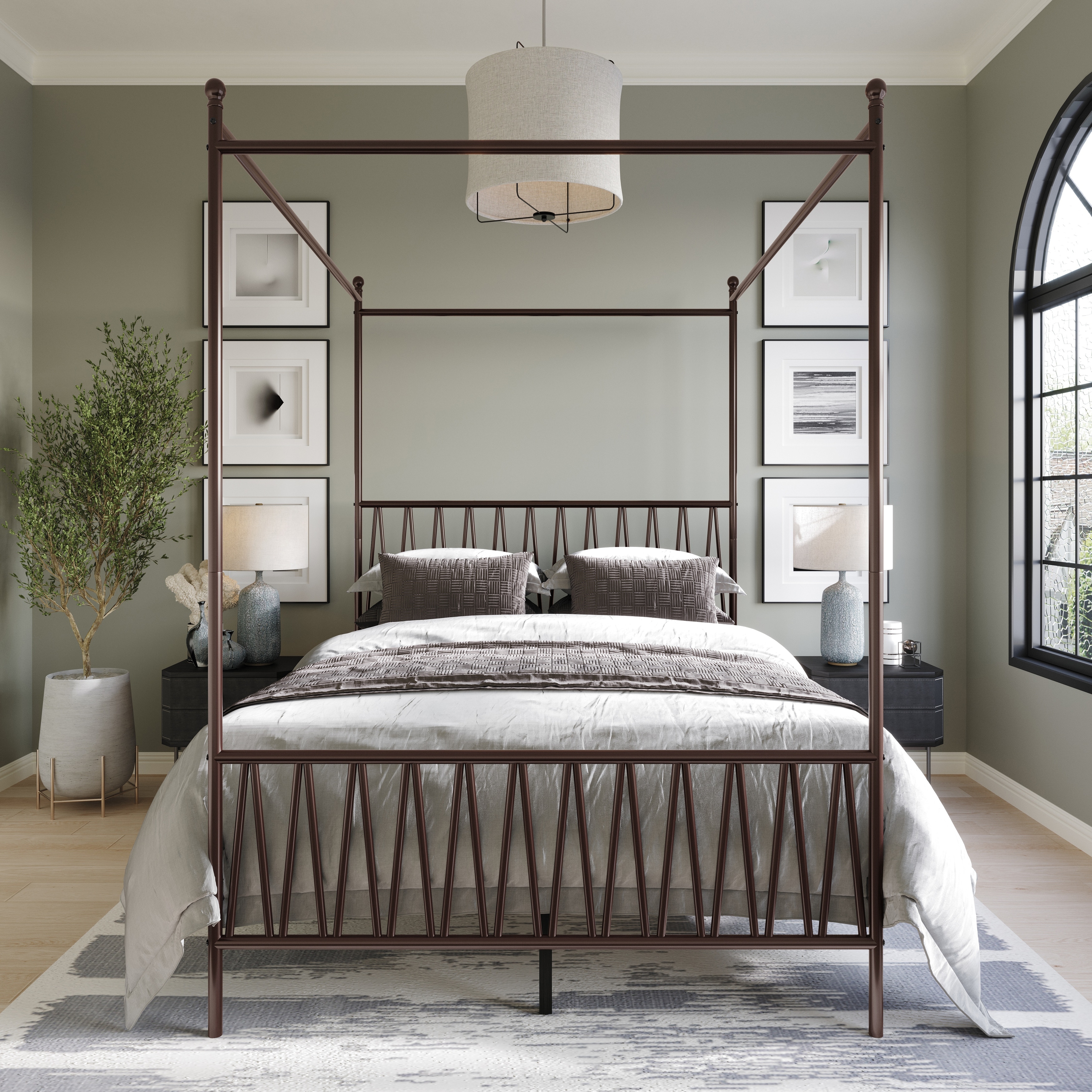 Clayfell Dallas Metal Canopy Bed