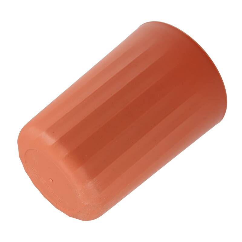 1Pc Bathroom Tumbler with Smooth Lines Wheat Straw Cup Orange 4.09"x2.80"