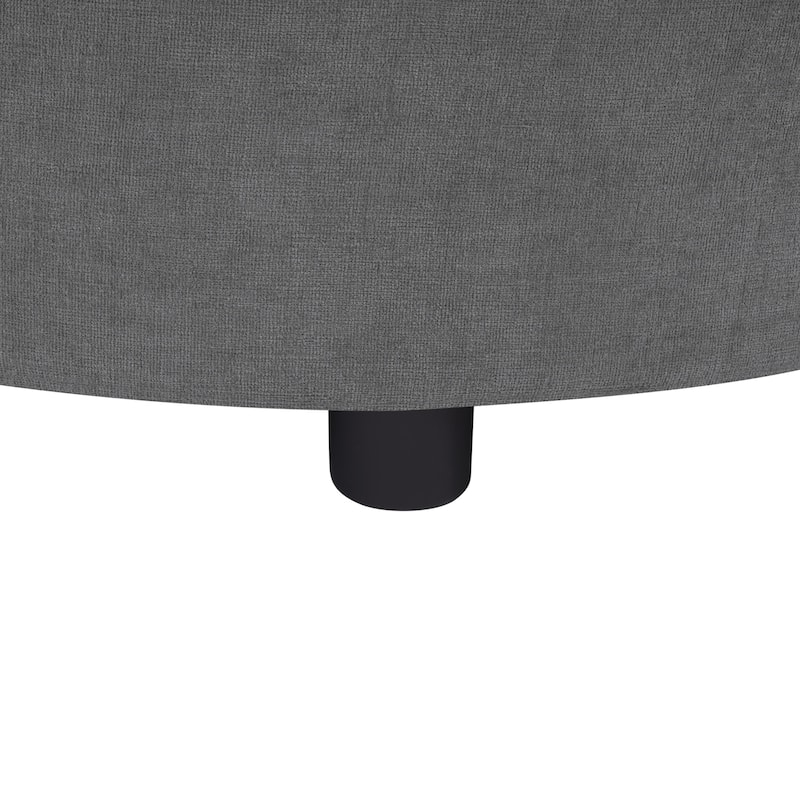 L-Shape Sectional Sofa with Curved Chaise Lounge, Chenille Fabric 3 Seater Sofa with USB Ports & Storage Pockets