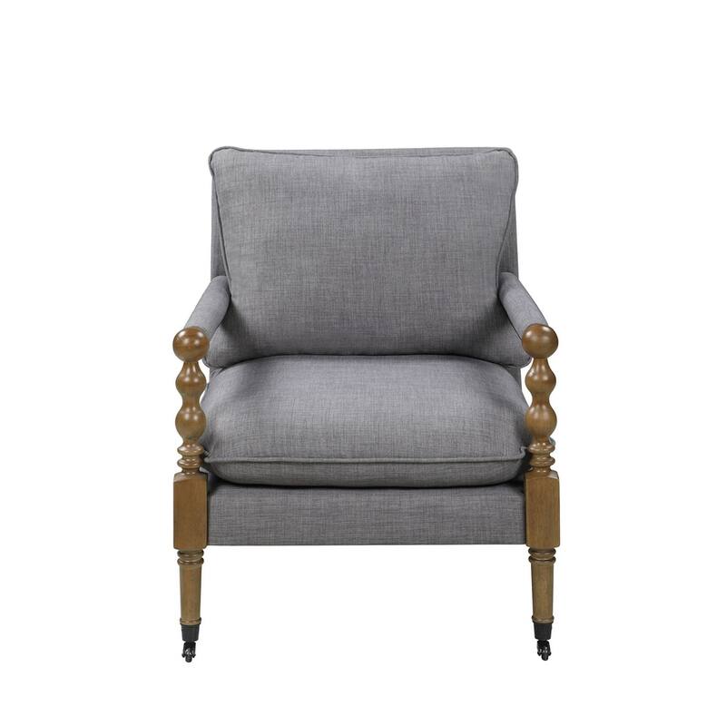 Dempsy Upholstered Accent Chair with Casters