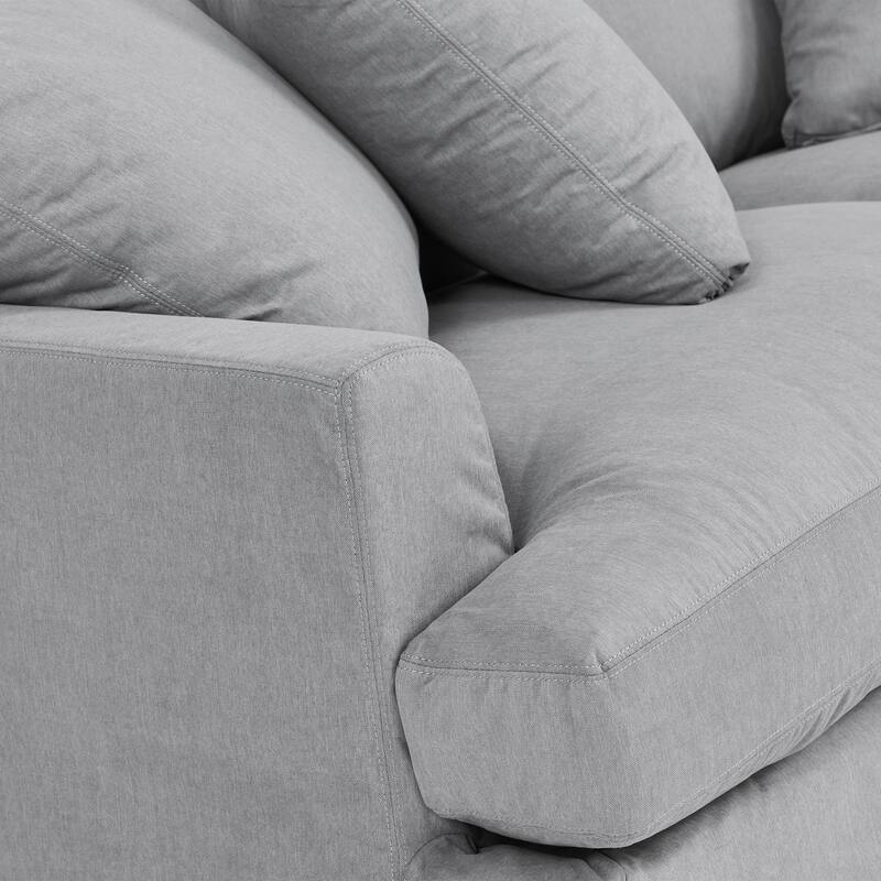 Ciara 93" Modern Upholstered Slipcovered Cloud Sofa Couch