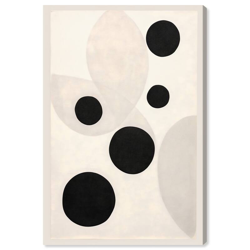 Wynwood Studio Canvas Abstract Cosmic Planet Balls Black and Ivory Modern & Contemporary Wall Art Canvas Print - 36 x 24