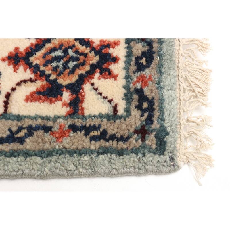 ECARPETGALLERY Hand-knotted Serapi Heritage Light Blue Wool Rug - 4'0 x 5'10