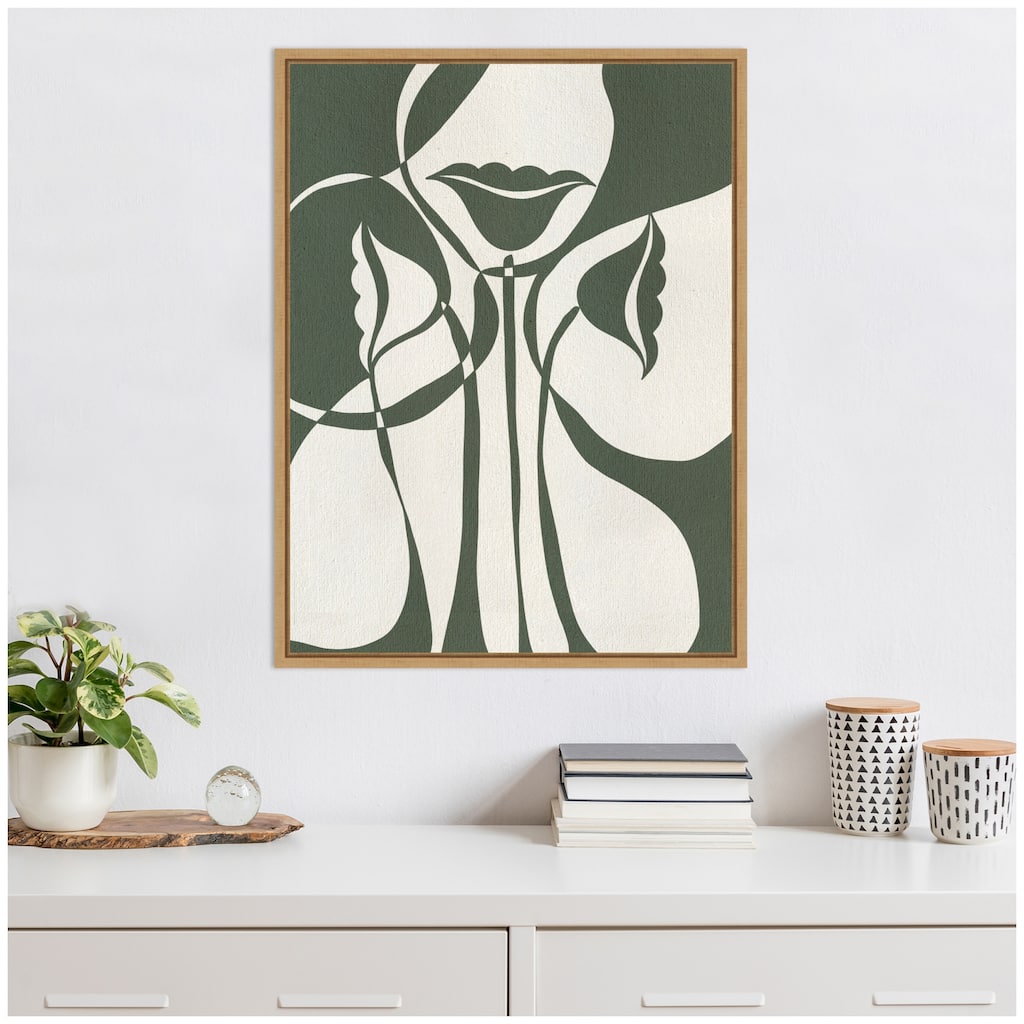 Kate and Laurel Sylvie Boundby Beauty 5 Framed Canvas by Shatha Al Dafai