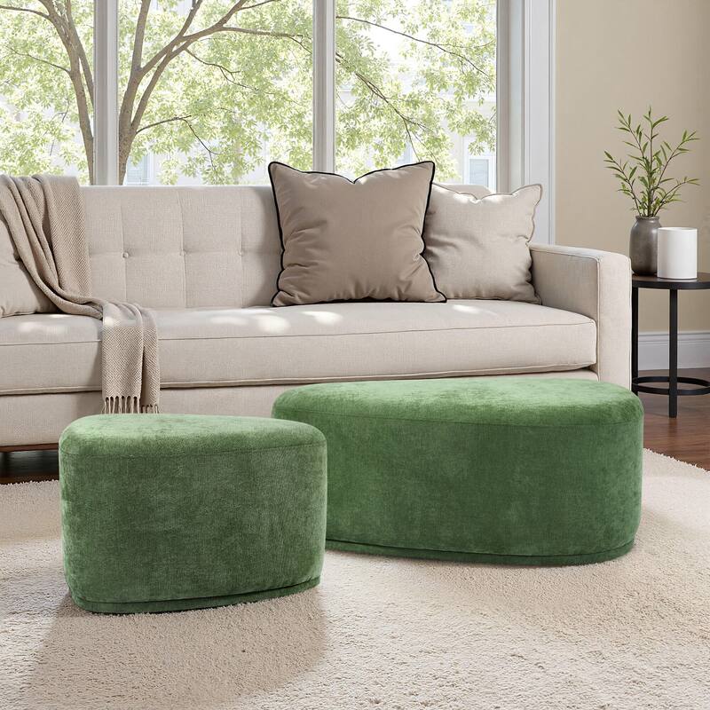 Oversized Triangle Cocktail Ottoman (Set of 2)