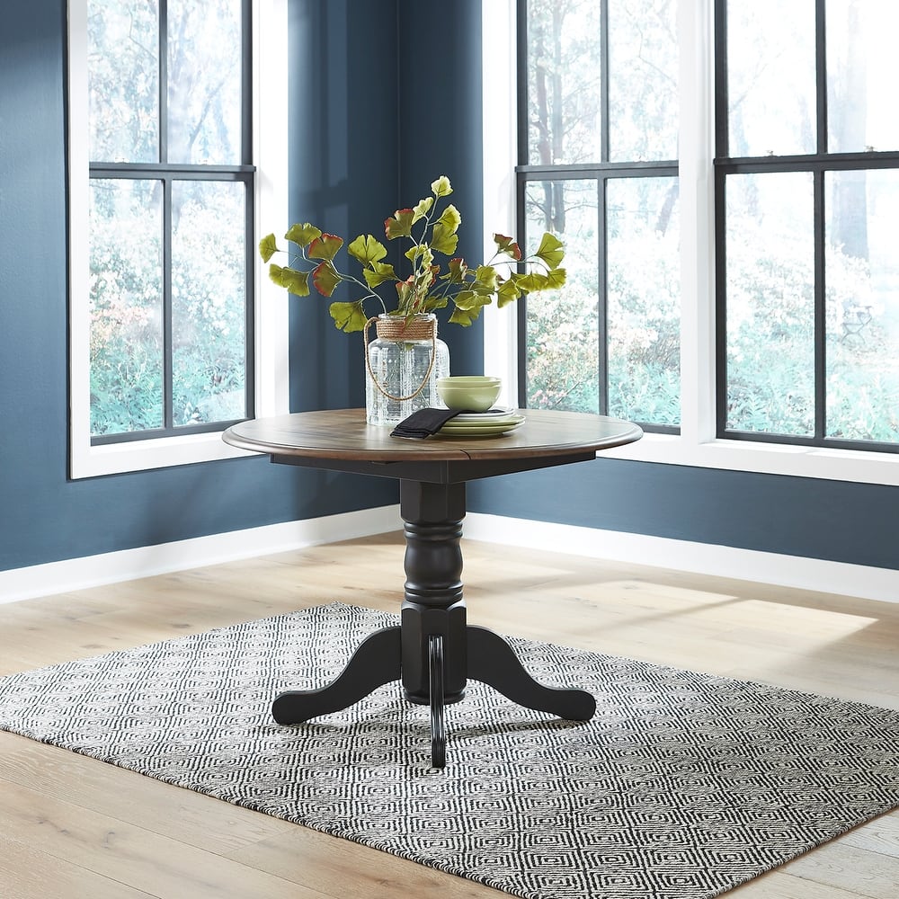 Carolina Crossing Drop Leaf Pedestal Table - Various Colors - Width 42" x Depth 42" x Height 30"