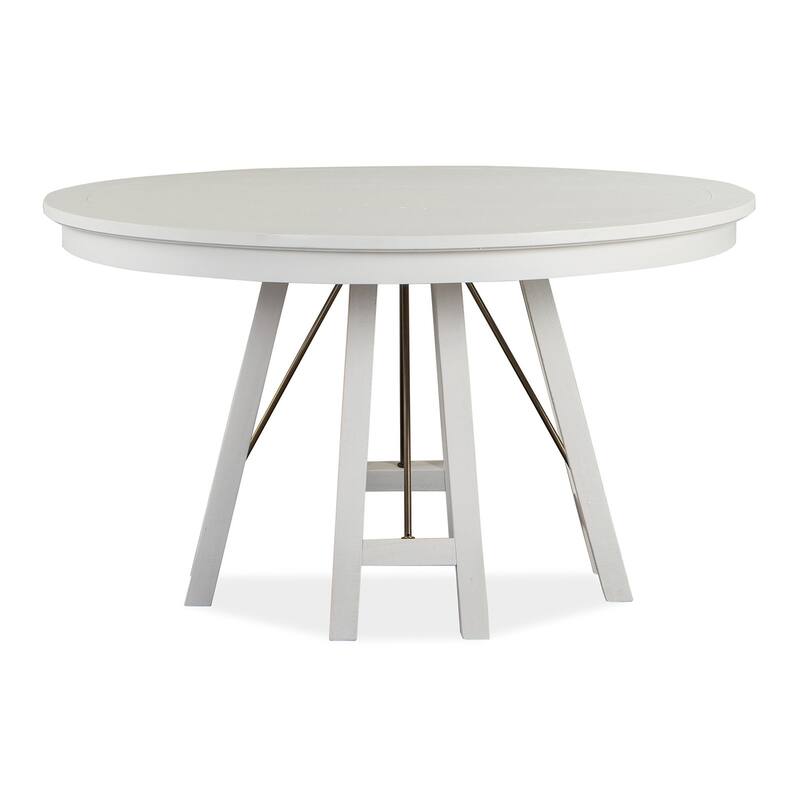 Magnussen Home Heron Cove Chalk White And Dovetail Grey 52" Round Dining Table - 52''W x 52''D x 30''H