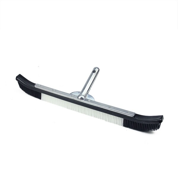 24" Black and White Curved Swimming Pool Wall Brush - N/A