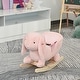 preview thumbnail 8 of 18, Plush Bunny Rabbit Rocking Horse with Sounds, Safety Seatbelt, and High Back - Baby Rocker for Toddlers 18-36 Months