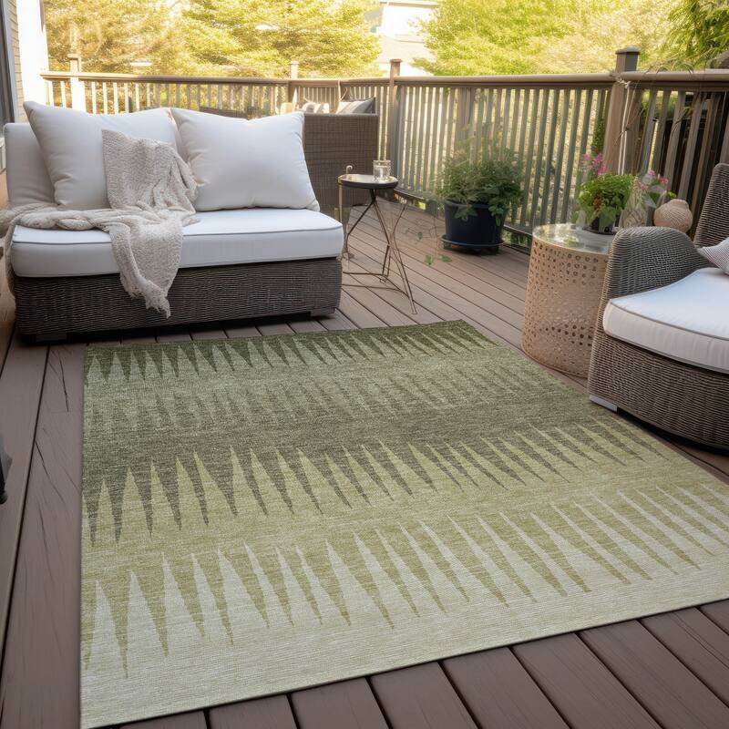 Machine Washable Indoor/ Outdoor Chantille Contemporary Ombre Rug