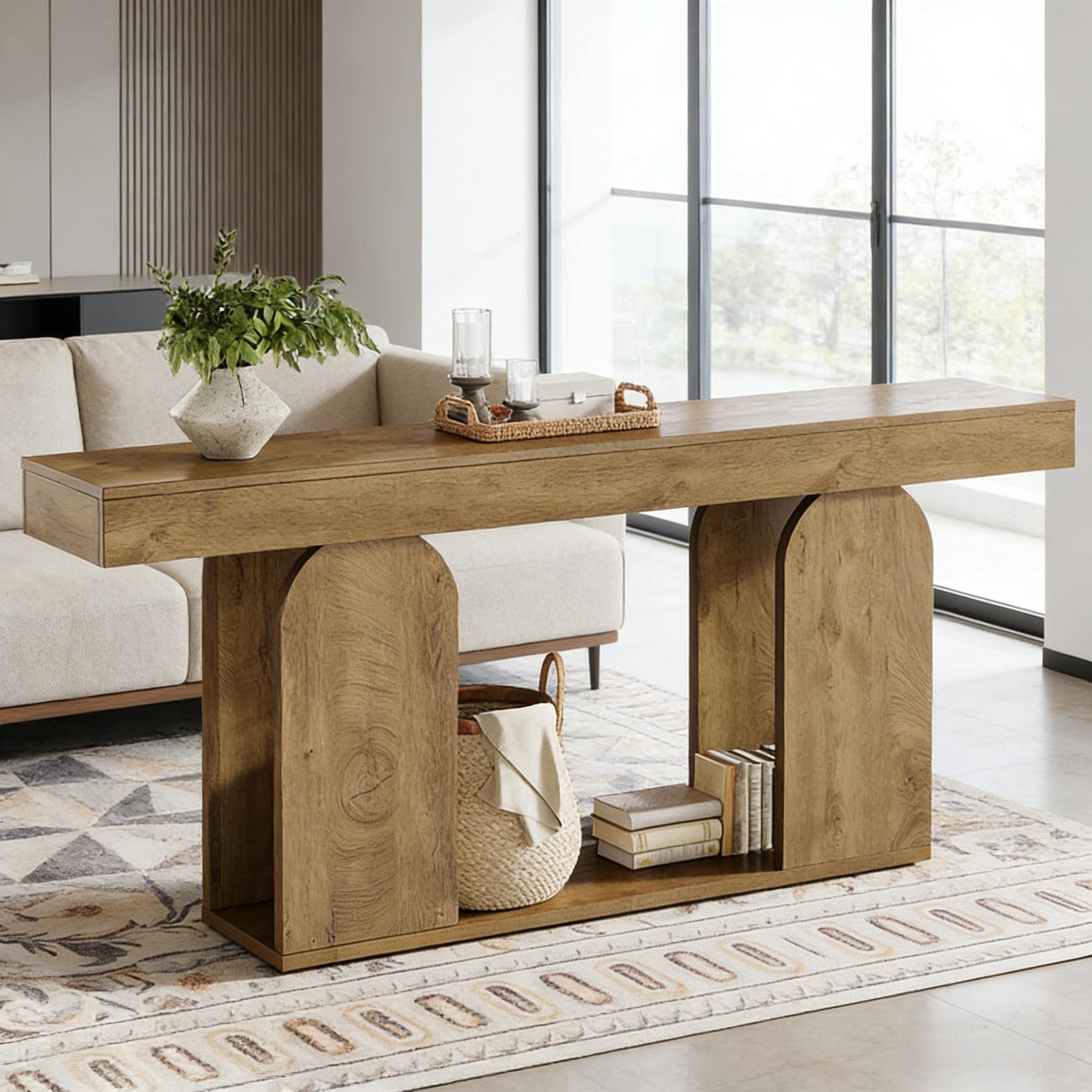 Durable Freestanding Console Table - Sofa, Coffee & Hallway Table