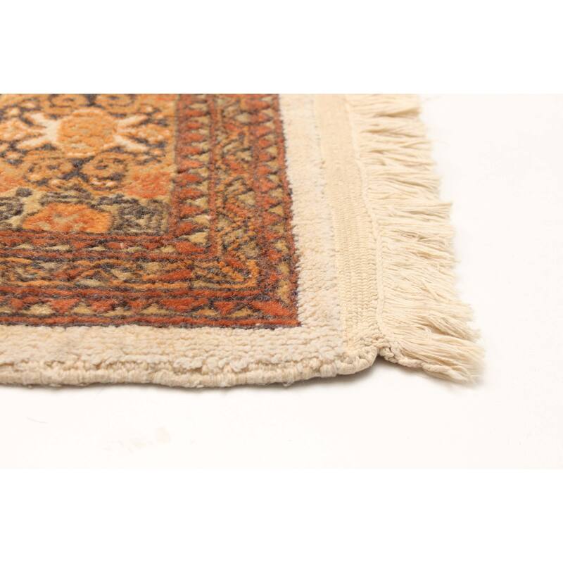ECARPETGALLERY Hand-knotted Kayseri Vintage Light Orange Wool Rug - 5'5 x 8'5