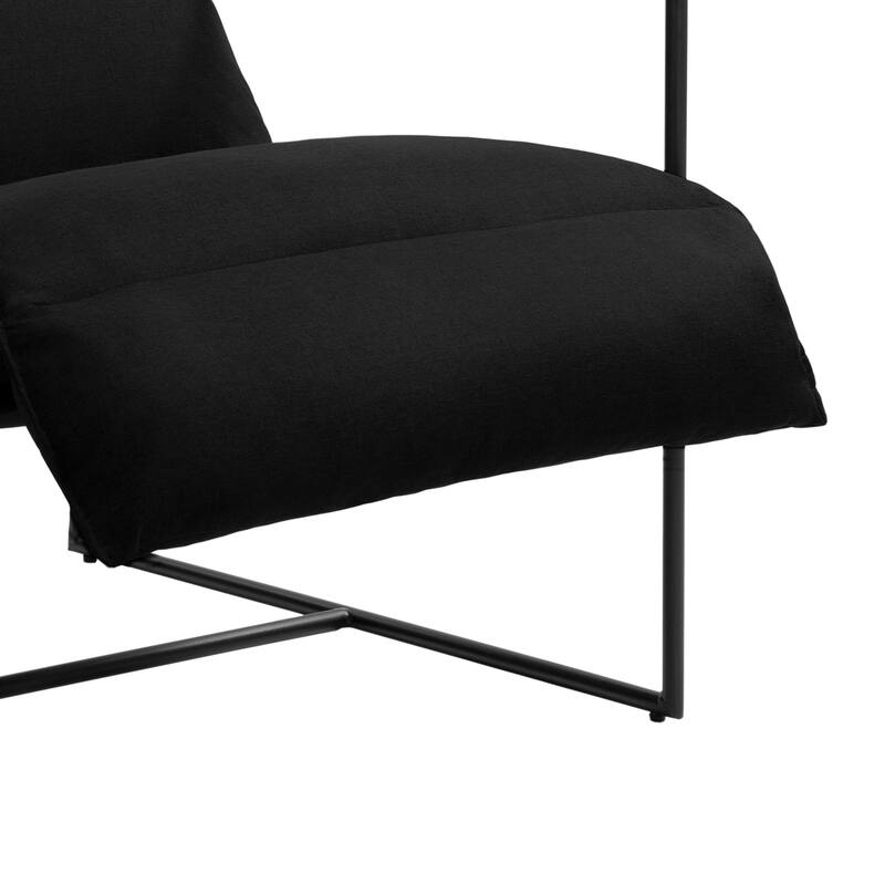 Fabric Armchair Metal Framed Sling Accent Chair