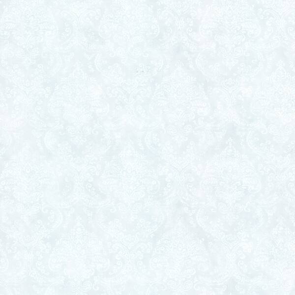 Brewster Damask Ice Jillian Wallpaper - 20.5in x 396in x 0.025in - Bed ...