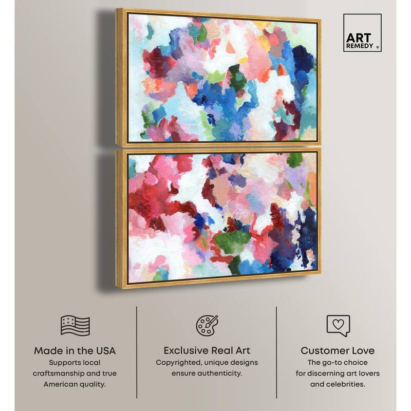Bold Color Swirlz Canvas Set of 2 by Art Remedy