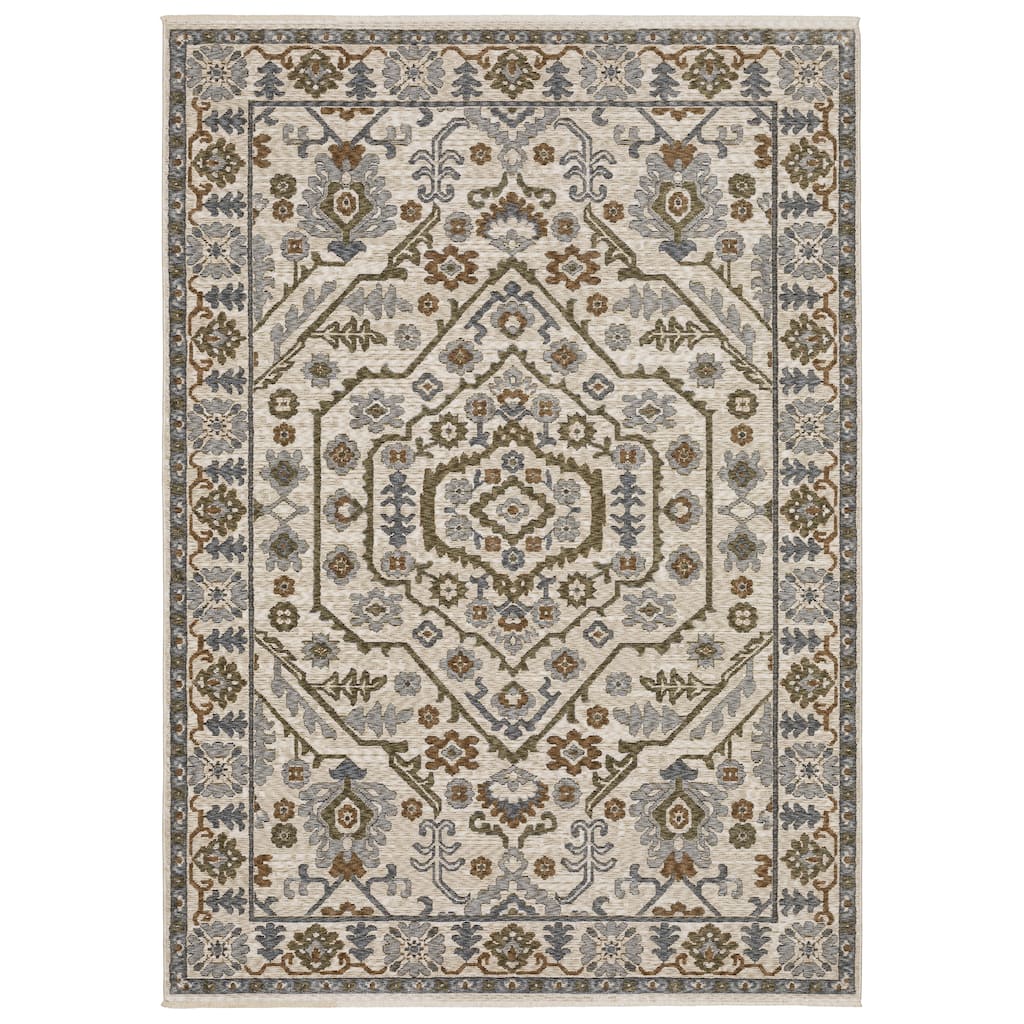 Style Haven Henretta Global Layered Medallions Fringe Edge Area Rug-