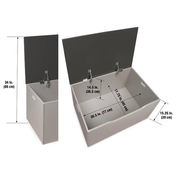 dimension image slide 1 of 2, Taylor & Olive Lantana Flat Bench Toy and Storage Box