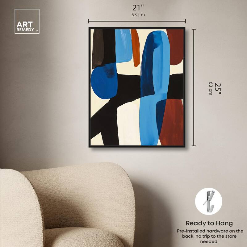 Cobalt Collision Canvas by Art Remedy