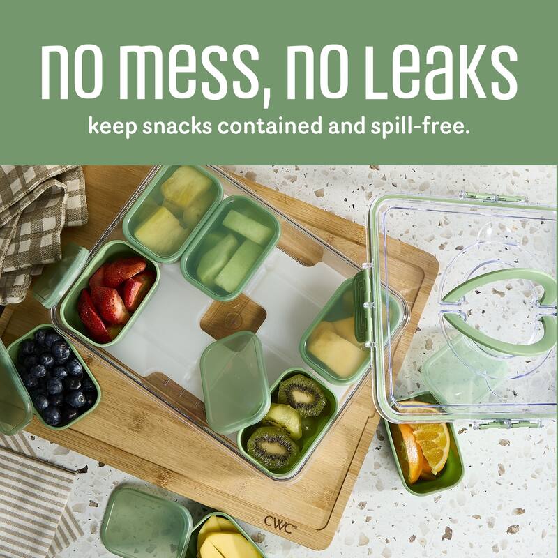 COOK WITH COLOR Snackle Box for Kids Lunch Box and Snack Container