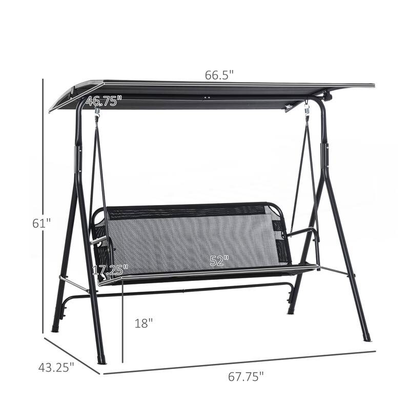 Patio Swing Chair with Canopy