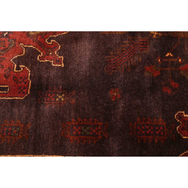 ECARPETGALLERY Hand-knotted Teimani Dark Navy, Dark Red Wool Rug - 3'9 x 6'2