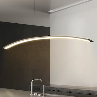 Nathaniel 41.5" Dimmable Adjustable Integrated LED Metal Linear Pendant, by JONATHAN  Y