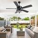 preview thumbnail 23 of 39, 52 Inch Indoor and Outdoor Farmhouse Ceiling Fan with Light DC motor Wooden Blades Waterproof