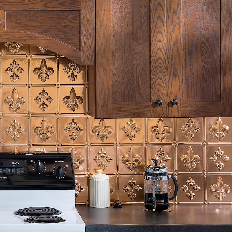 FASÄDE Fleur de Lis Decorative Vinyl Backsplash Panel