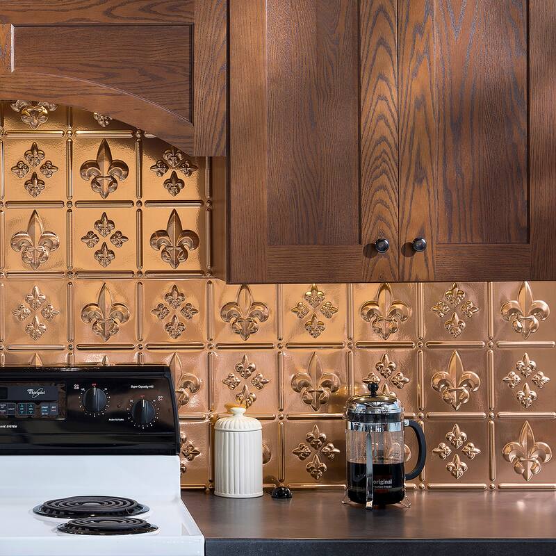 FASÄDE Fleur de Lis Decorative Vinyl Backsplash Panel