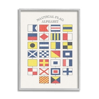Nautical Flag Alphabet Framed Wall Art - Overstock - 34488607