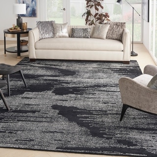 Michael Amini Star Shimmer Abstract Geometric Area Rug - Bed Bath ...