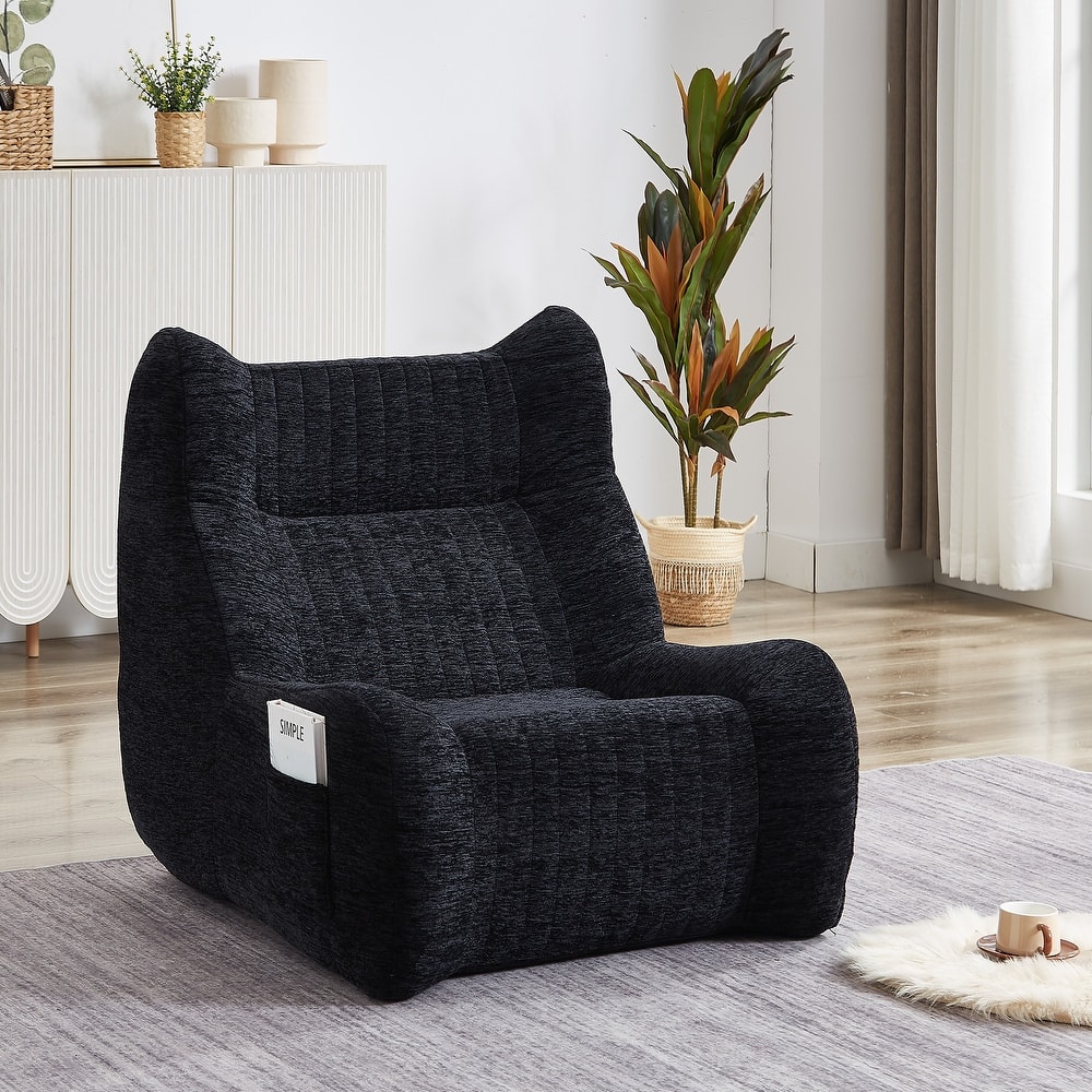 Giant Bean Bag Chair for Adults, Beanbag Fireside Lounger Chair Lazy Floor Sofa Accent Chair for Living Room, Bedroom