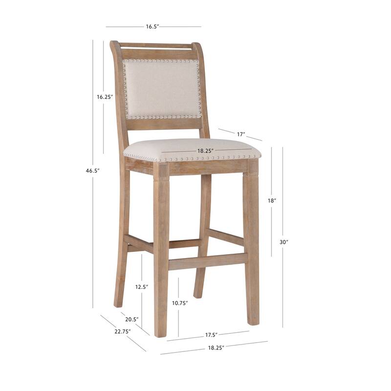 The Gray Barn Nook Natural 30-inch Barstool