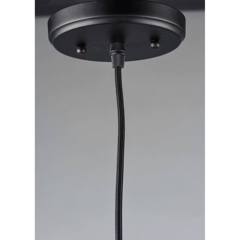 Maxim Early Single Light Exposed Bulb Pendant with Black Fabric Cord