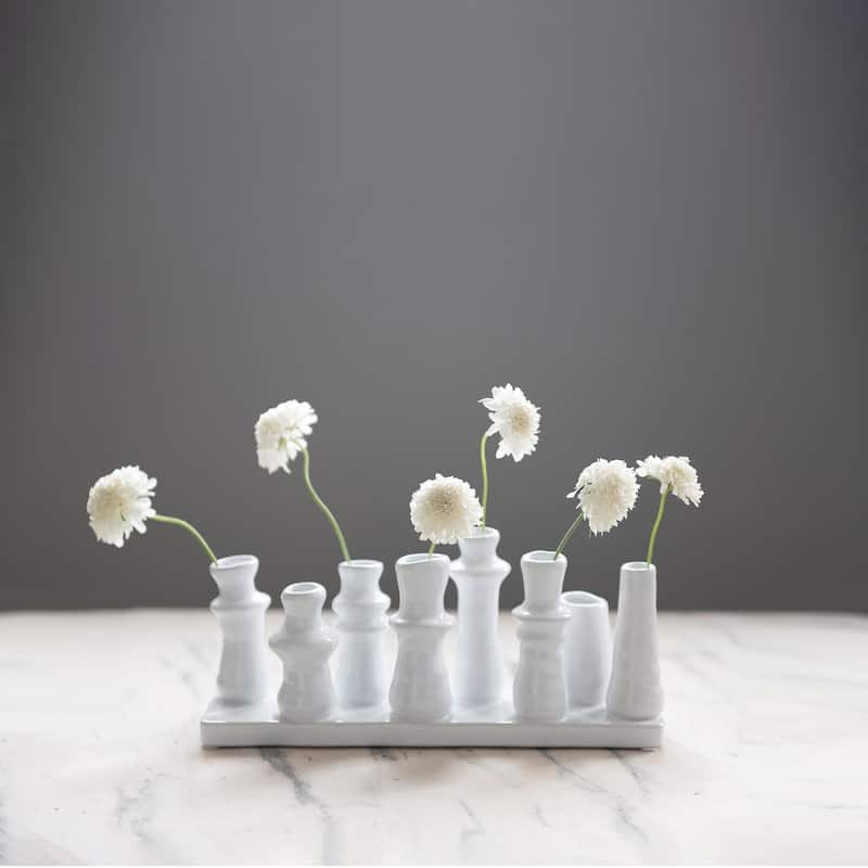 Stoneware Multi Vase with 8 Sections