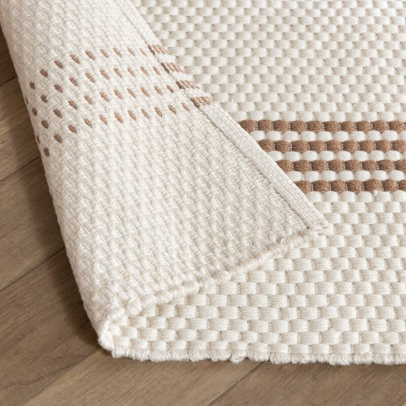 Villa by Classic Home Sorrento Handwoven Performance Stripe Fabric Rug