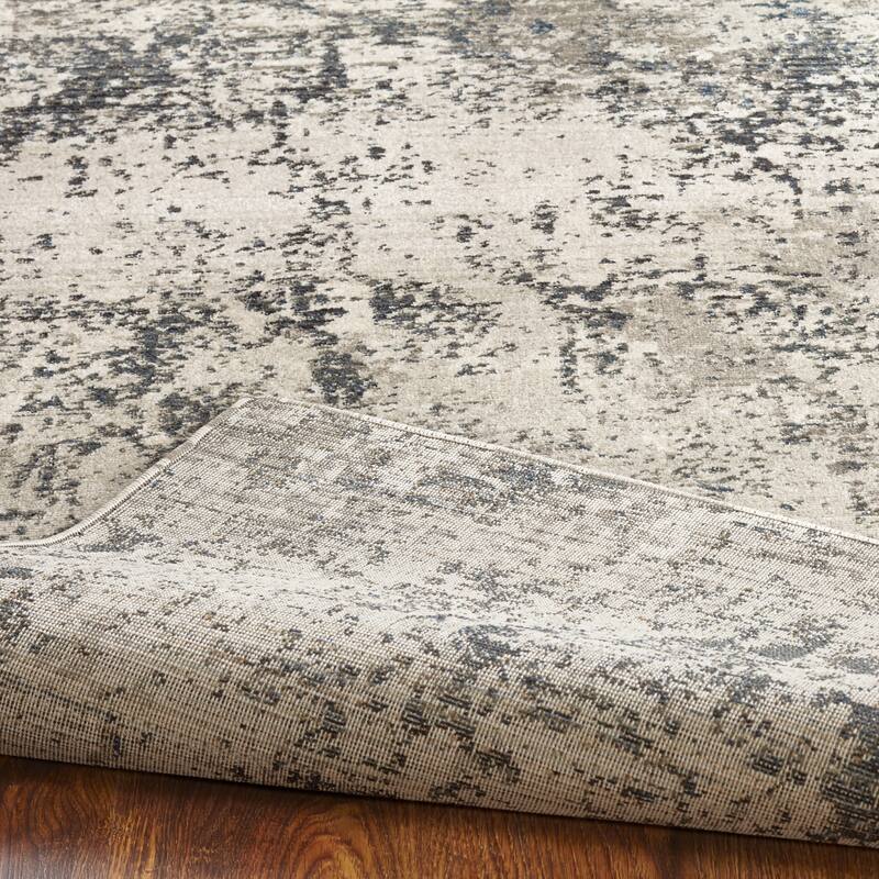 Porch & Den Holladay Sand / Steel Abstract Area Rug