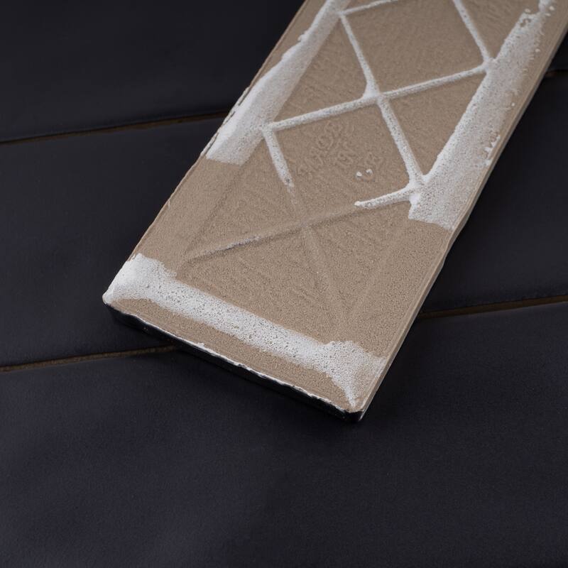 TileGen. Borgo 2.6" x 7.9" Porcelain in Matte Noir Black Wall & Floor Tile (56 tiles/7.76 sqft.)