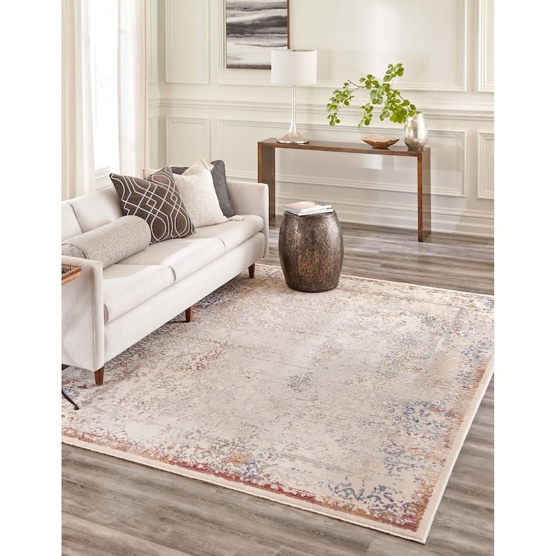 Transitional Zlalo Collection Area Rug - 3'3"x5' - Ivory