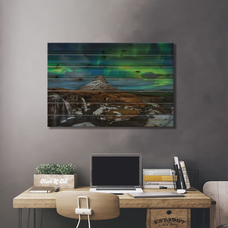 Magic Night Print On Wood by Dr. Nicholas Roemmelt - Multi-Color