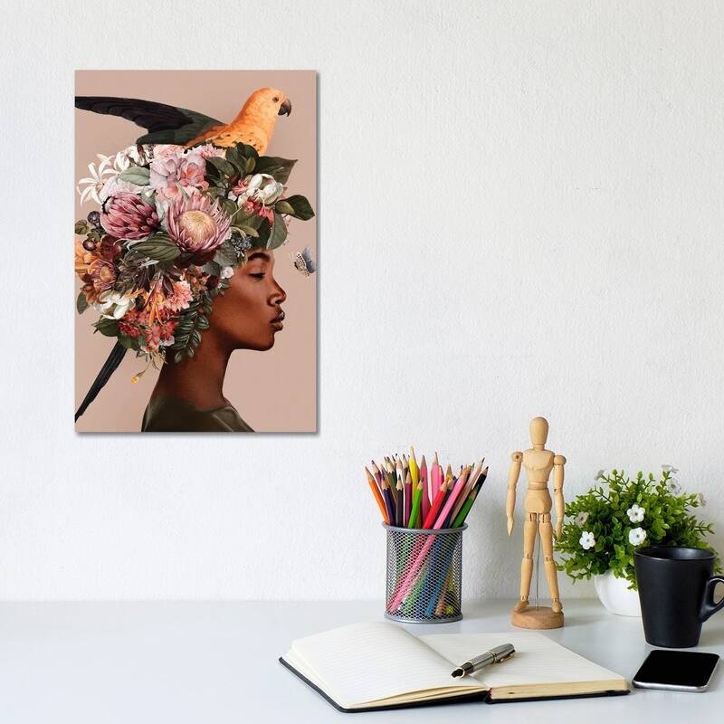 iCanvas "Woman And Flowers IV" by Danilo de Alexandria Canvas Print - 12x8x0.75