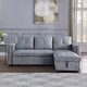 preview thumbnail 24 of 30, Morden Fort Velvet Reversible Sleeper Sectional Sofa L-Shape 3 Seat Sectional Couch with Storage