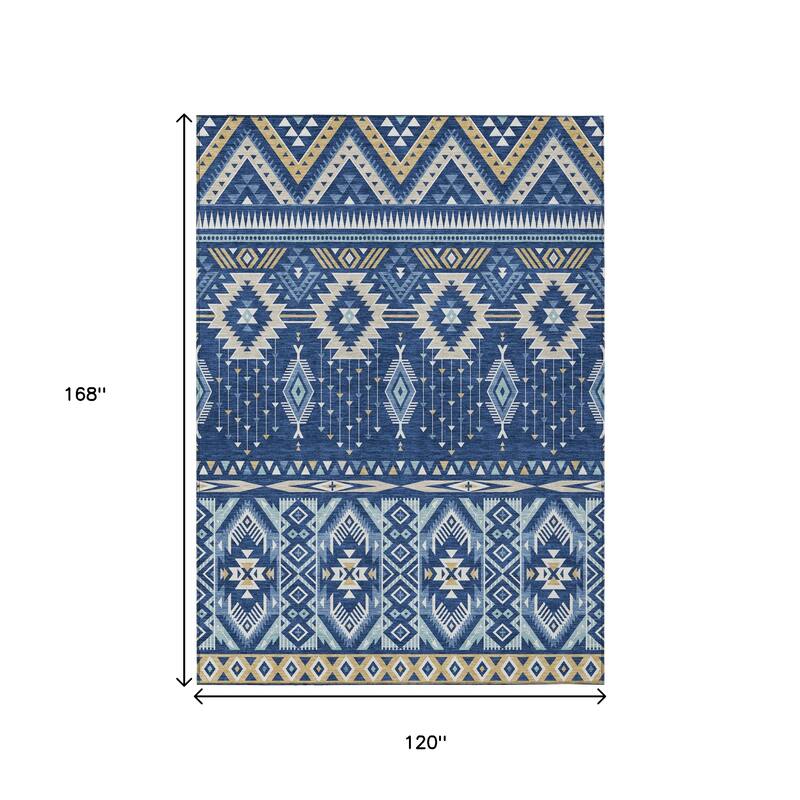 HomeRoots Aztec Transitional Rectangle Outdoor Rug