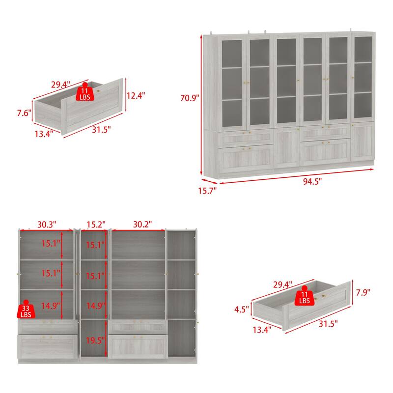 Elegant White Modular Bookcase: Stylish and Flexible Storage Solution for Your Home