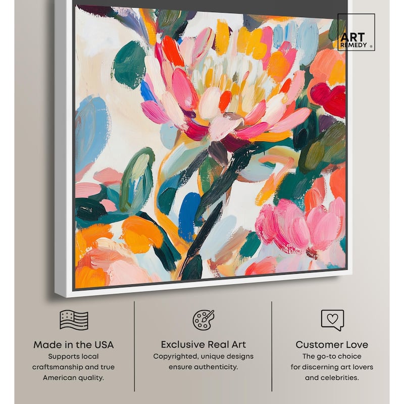 Lively Flora I Canvas by Art Remedy